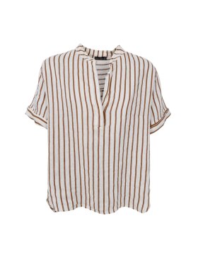 Black Colour - BCMelina SS Linen Shirt Camel