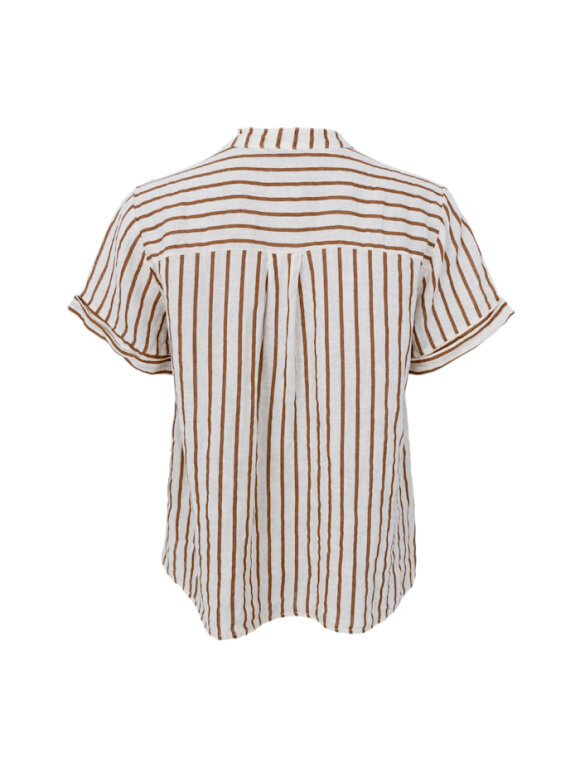 Black Colour - BCMelina SS Linen Shirt Camel