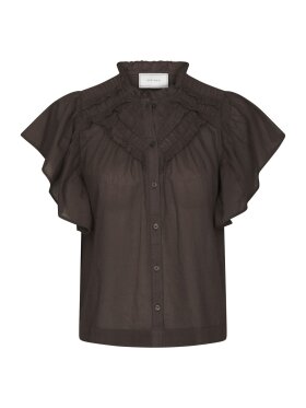 Neo Noir - Vinsa S Voile Top Dark Brown