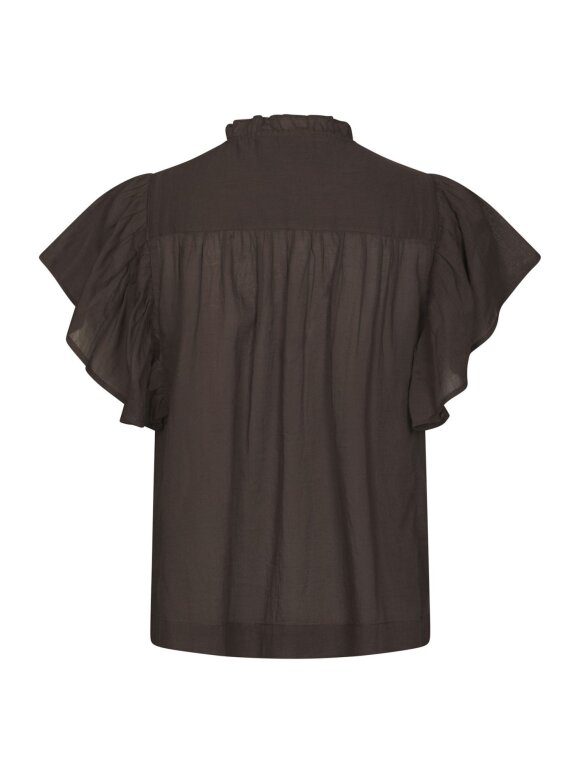 Neo Noir - Vinsa S Voile Top Dark Brown