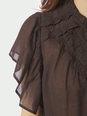 Neo Noir - Vinsa S Voile Top Dark Brown
