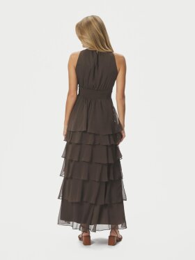 Neo Noir - Marli Solid Chiffon Dress Dust