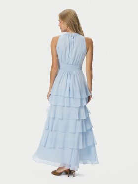 Neo Noir - Marli Solid Chiffon Dress L. Blue