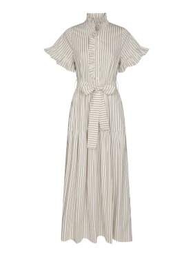 Neo Noir - Nellie Wide Stripe Dress Ivory