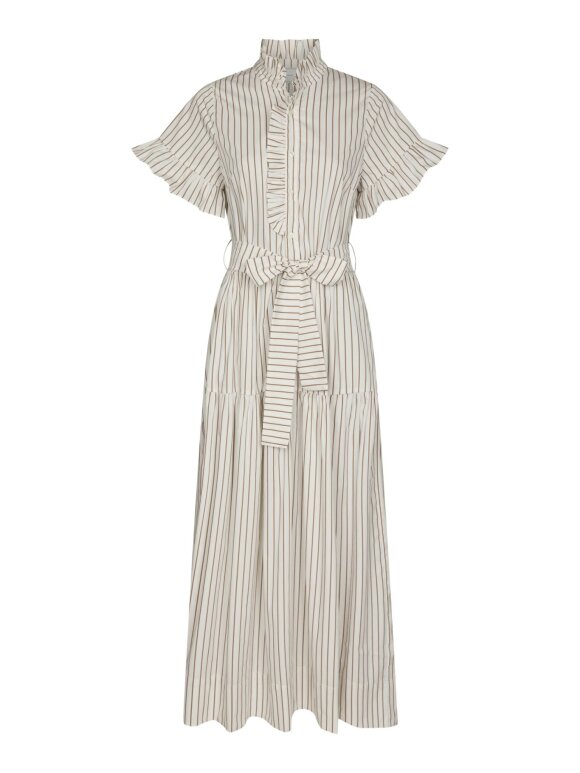Neo Noir - Nellie Wide Stripe Dress Ivory