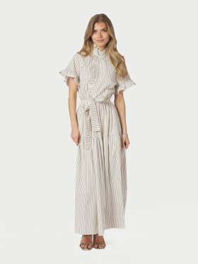 Neo Noir - Nellie Wide Stripe Dress Ivory