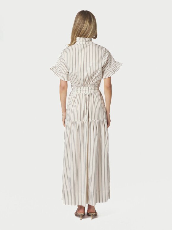 Neo Noir - Nellie Wide Stripe Dress Ivory