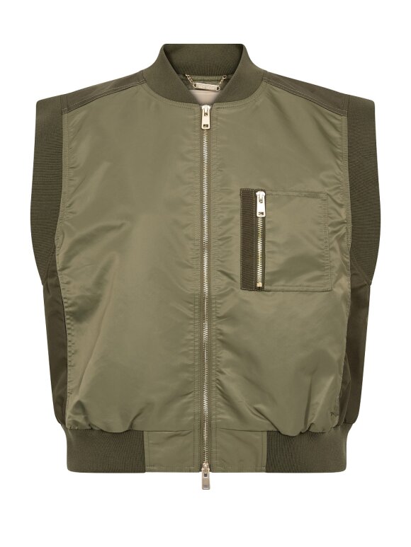 Mos Mosh - MMJovo Neola Waistcoat Olive