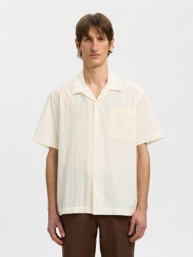 Selected - SLHRLXJAX Broderie SS Shirt