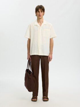Selected - SLHRLXJAX Broderie SS Shirt
