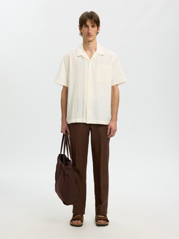 Selected - SLHRLXJAX Broderie SS Shirt
