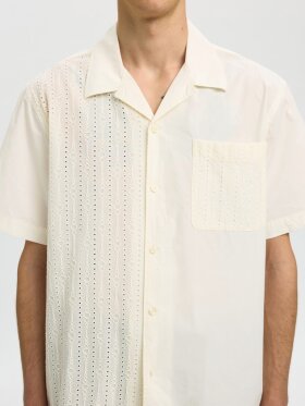 Selected - SLHRLXJAX Broderie SS Shirt