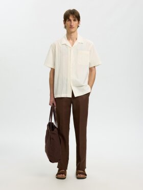 Selected - SLHRLXJAX Broderie SS Shirt