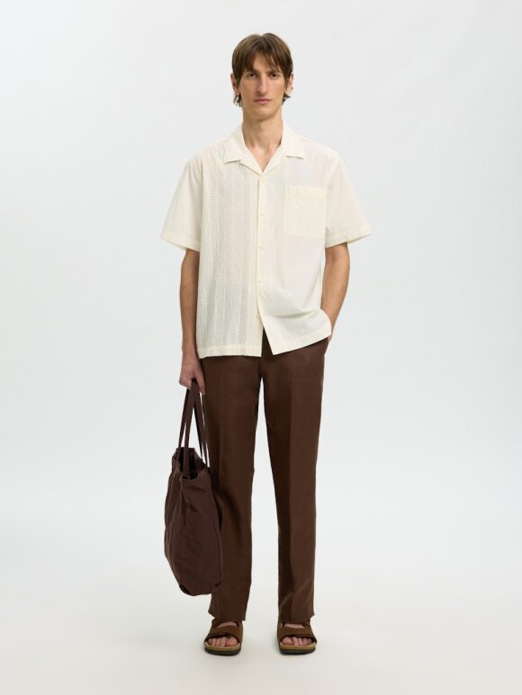 Selected - SLHRLXJAX Broderie SS Shirt