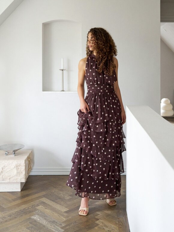 Neo Noir - Marli Big Dot Dress Brown