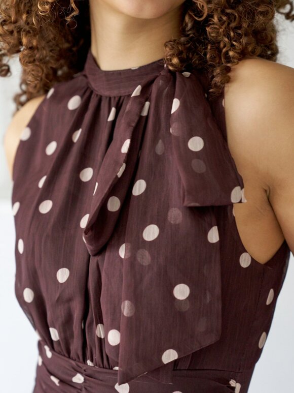Neo Noir - Marli Big Dot Dress Brown