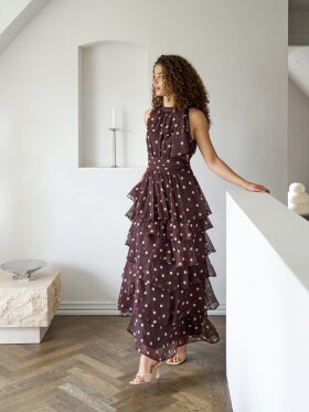 Neo Noir - Marli Big Dot Dress Brown