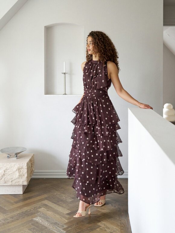 Neo Noir - Marli Big Dot Dress Brown