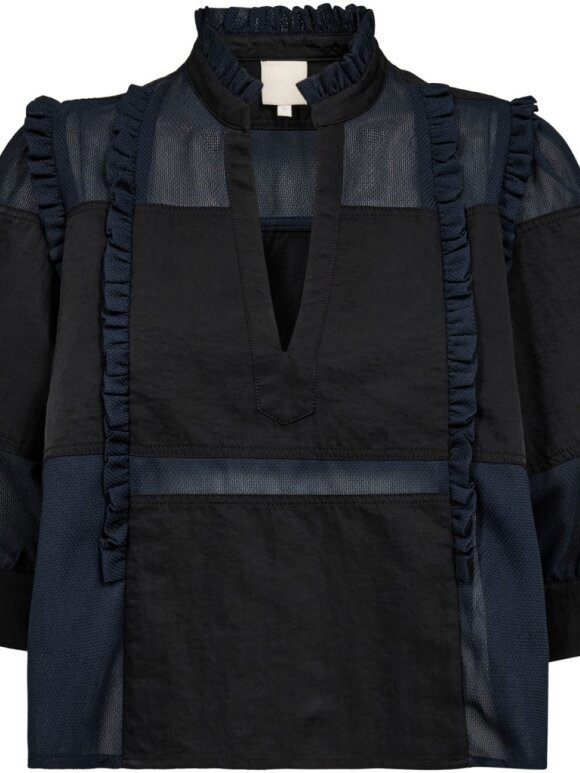 Gossia - MarshGO Blouse Black Navy