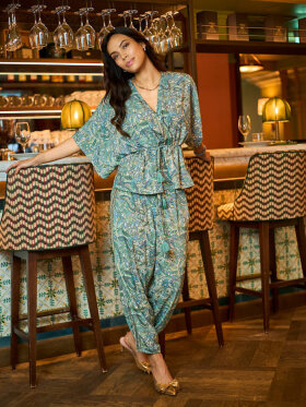 Black Colour - BCLuna Barrel Pant Sea Green