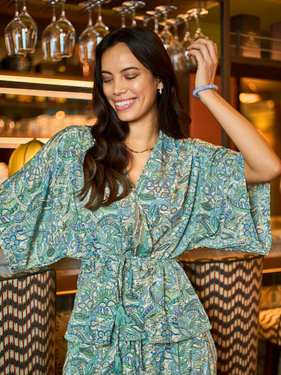 Black Colour - BCLuna V-Neck Blouse sea Green