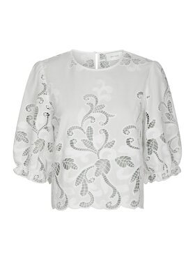 Neo Noir - Fia Embroidery Blouse White