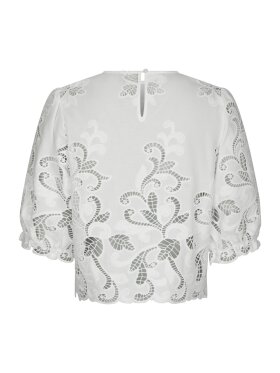 Neo Noir - Fia Embroidery Blouse White