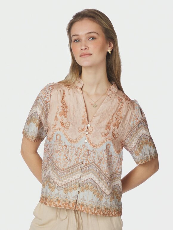 Neo Noir - Torana Flower Border Blouse