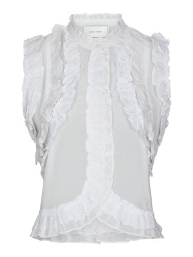 Neo Noir - Celia Ruffle Top White