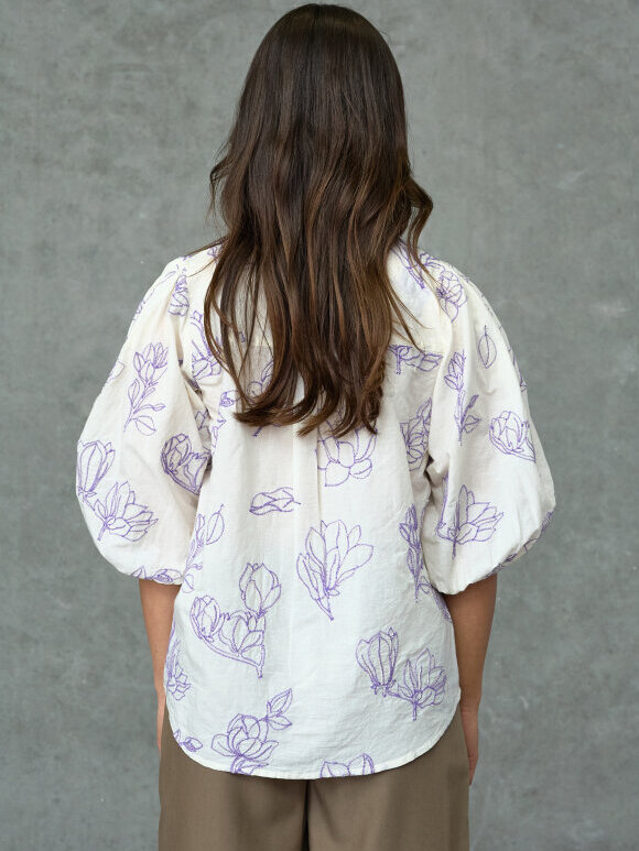 Love & Divine - Love1448-1 Shirt Cream Flower
