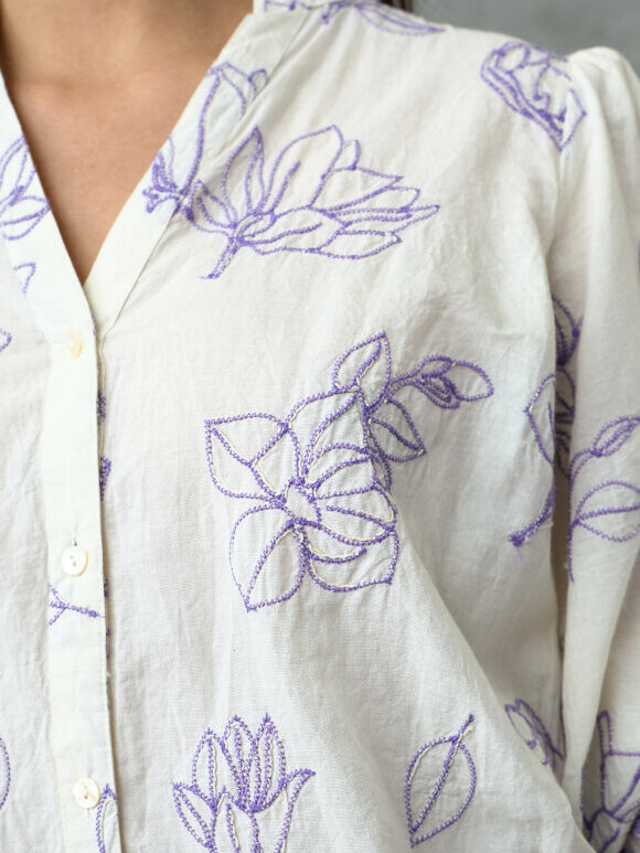 Love & Divine - Love1448-1 Shirt Cream Flower