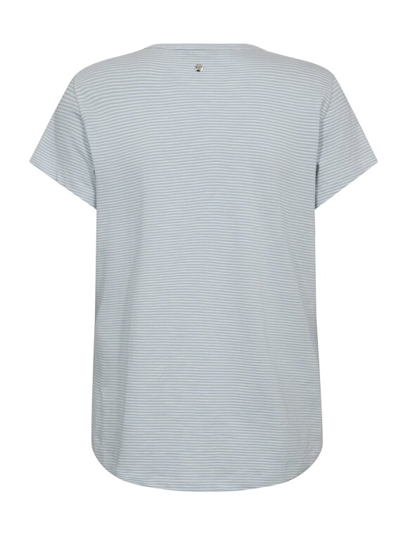 Mos Mosh - MMCamp O-SS Stripe tee Skyway