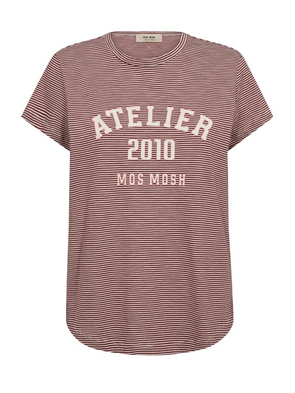 Mos Mosh - MMCamp O-SS Stripe tee Cowhide