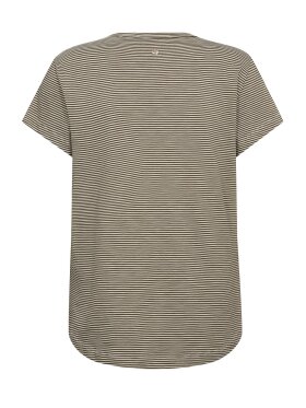 Mos Mosh - MMCamp O-SS Stripe tee Olive