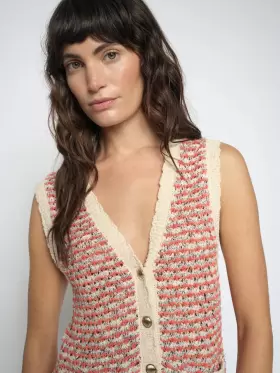 Mos Mosh - MMMiah Knit Vest Emberglow