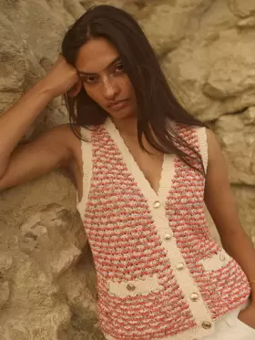 Mos Mosh - MMMiah Knit Vest Emberglow