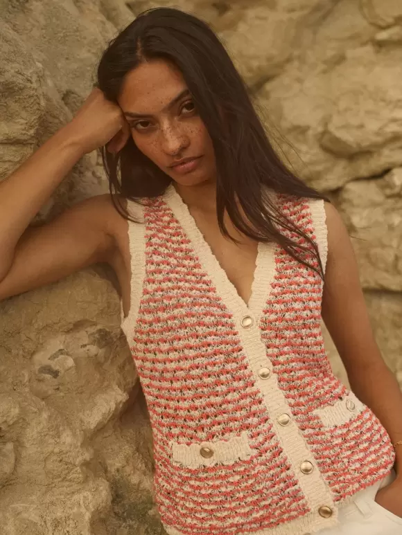 Mos Mosh - MMMiah Knit Vest Emberglow