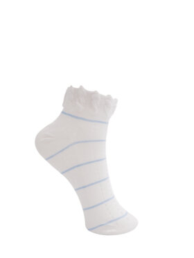 Black Colour - BCPerri Anclet Sock White Black Colour - BCPerri Anclet Sock White