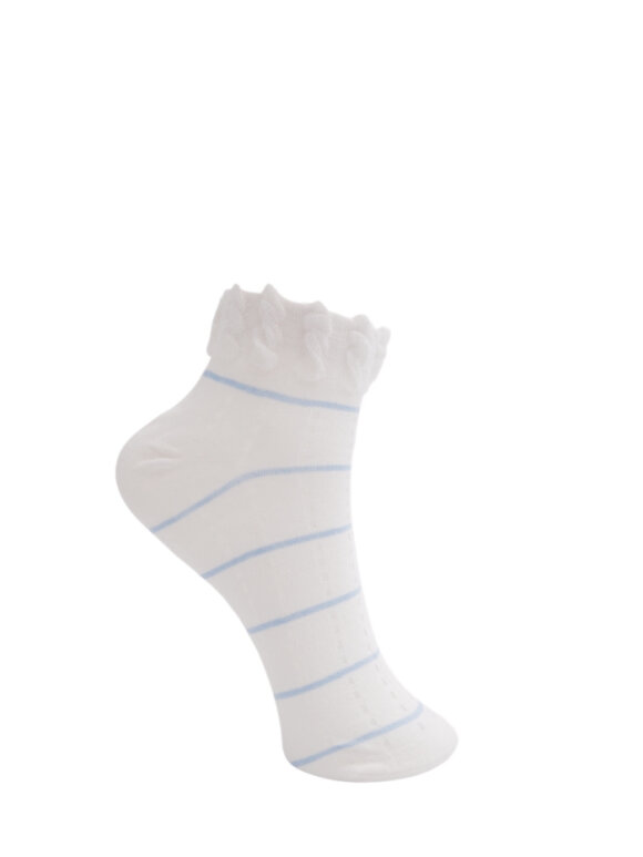Black Colour - BCPerri Anclet Sock White