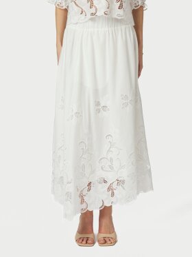 Neo Noir - Yara Long Emb Skirt  White