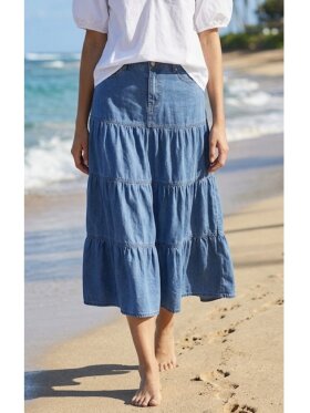 Qnuz - Boheme Denim Skirt blue