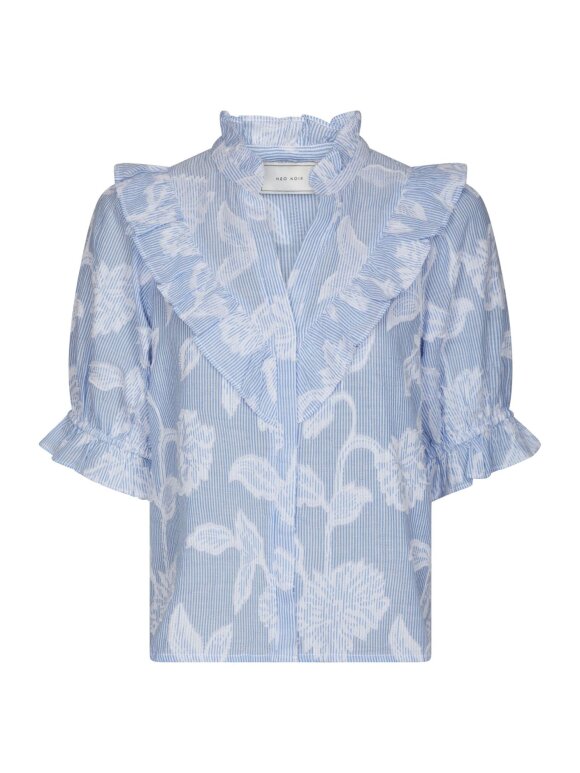Neo Noir - Manet Jacuard Blouse Lt. Blue
