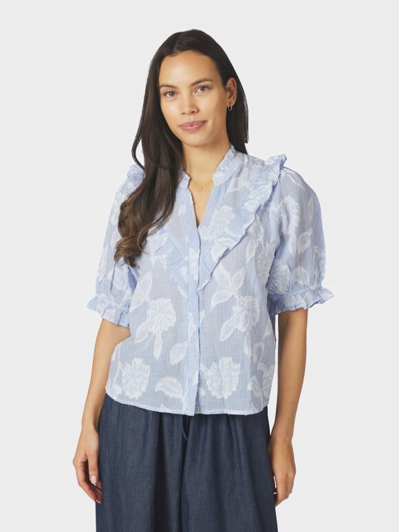 Neo Noir - Manet Jacuard Blouse Lt. Blue