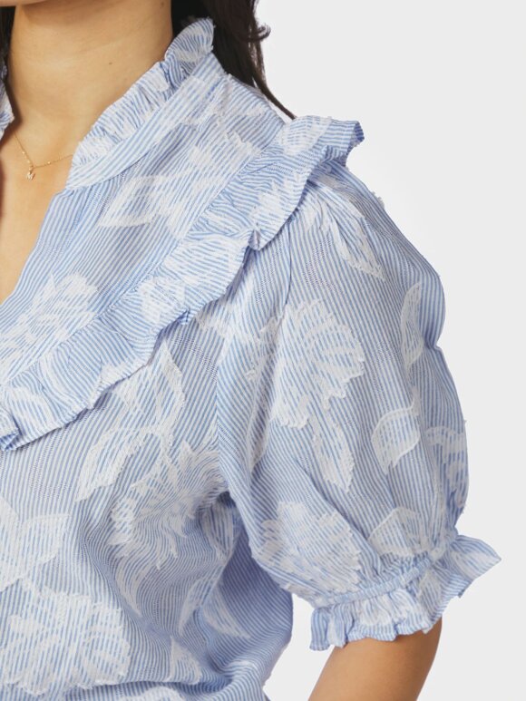 Neo Noir - Manet Jacuard Blouse Lt. Blue