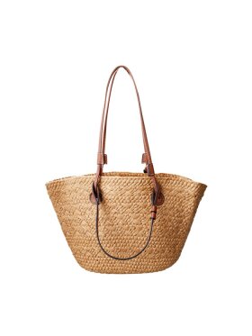 Black Colour - BCKate Straw Shopper Bag Black Colour - BCKate Straw Shopper Bag