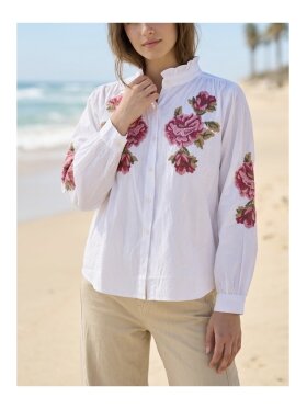 Qnuz - Blouse w Rose white