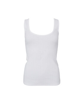 Black Colour - BCVibs Rib Tank Top Off White Black Colour - BCVibs Rib Tank Top Off White
