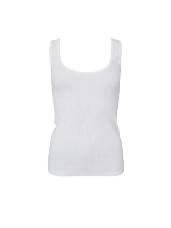 Black Colour - BCVibs Rib Tank Top Off White