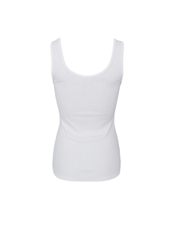 Black Colour - BCVibs Rib Tank Top Off White