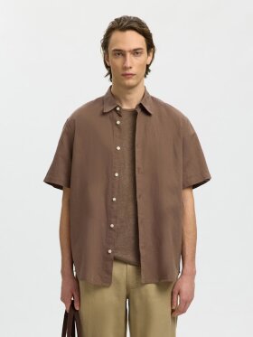 Selected - SLHREGClay Linenblend SS Shirt Selected - SLHREGClay Linenblend SS Shirt